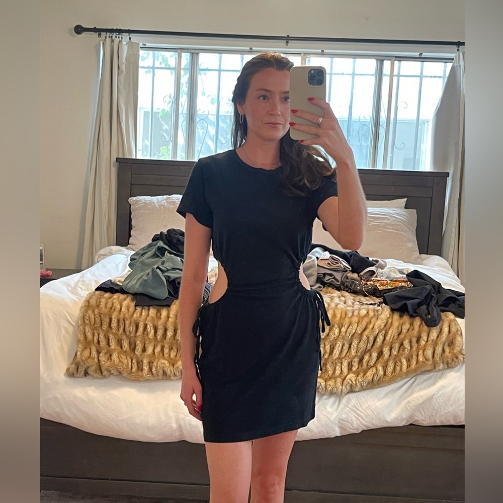 Revolve, LNA, black tee dress, XS